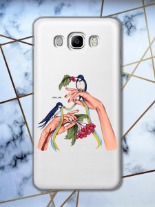Прозорий чохол для SAMSUNG Galaxy J7(2016) J710 патріотичний дизайн Ластівки принт 15