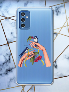 Прозорий чохол для Samsung Galaxy M52 патріотичний дизайн Ластівки принт 15