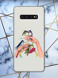 Прозорий чохол для Samsung Galaxy S10 патріотичний дизайн Ластівки принт 15