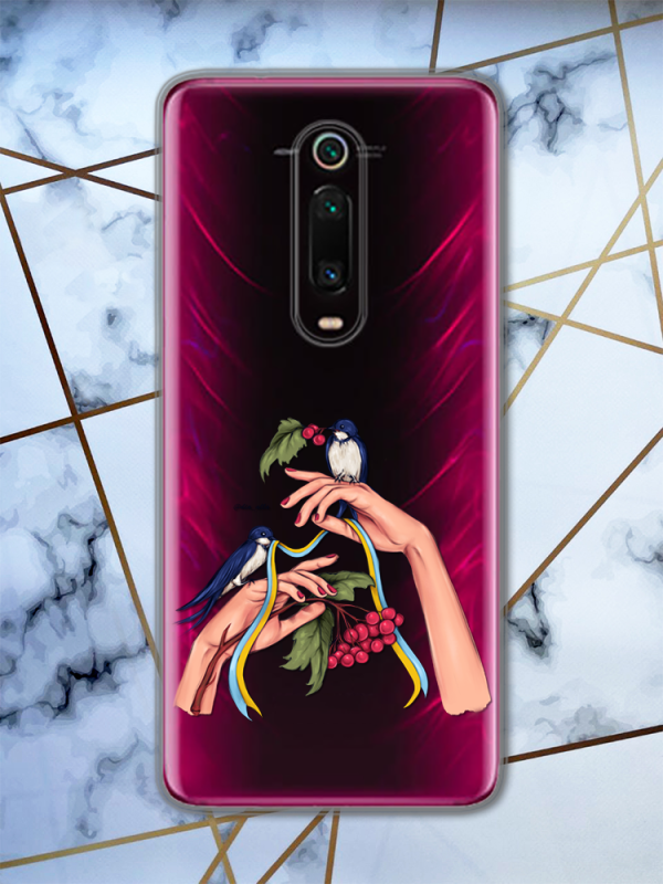 Прозорий чохол для Xiaomi Mi 9T / K20 патріотичний дизайн Ластівки принт 15