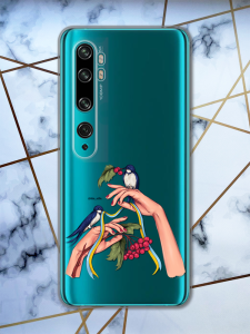 Прозорий чохол на Xiaomi Mi Note 10 / Note 10 Pro :: Ластівки (патріотичний принт 15)