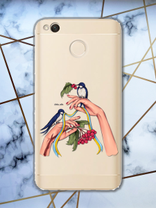 Прозорий чохол для Xiaomi Redmi 4Х патріотичний дизайн Ластівки принт 15