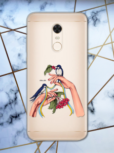 Прозорий чохол для Xiaomi Redmi 5 plus патріотичний дизайн Ластівки принт 15