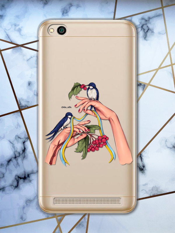 Прозорий чохол для Xiaomi Redmi 5A патріотичний дизайн Ластівки принт 15