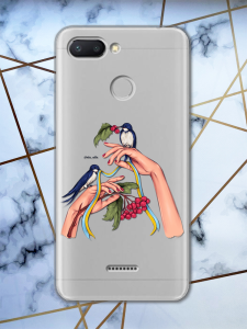 Прозорий чохол для Xiaomi Redmi 6 патріотичний дизайн Ластівки принт 15