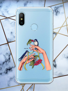 Прозорий чохол для Xiaomi Redmi 6 Pro патріотичний дизайн Ластівки принт 15