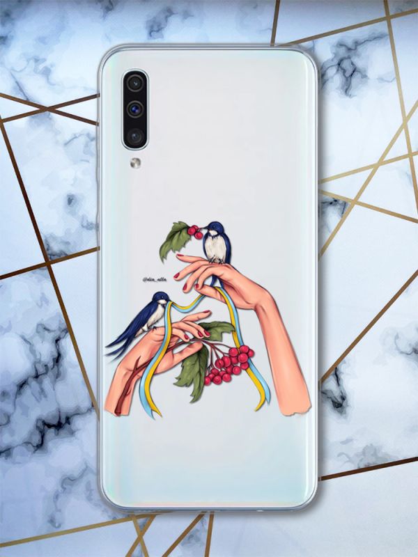 Патріотичний чохол на Samsung Galaxy А50 (2019) А505 Ластівки принт 15