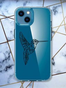 Прозорий чохол для iPhone 13 mini Колібрі принт 122