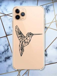 Прозорий чохол на Apple iPhone 11 Pro Max (6,5) Колібрі принт 122