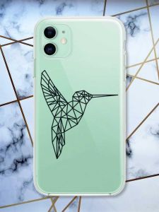 Прозорий чохол на Apple iPhone 11 (6,1) Колібрі принт 122