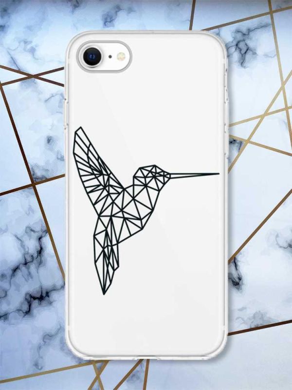 Прозорий чохол на iPhone SE 2020 Колібрі принт 122