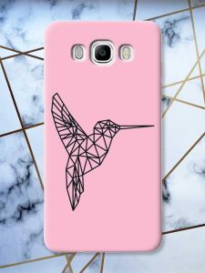 Матовий рожевий чохол на Samsung Galaxy J7(2016) J710 Колібрі принт 122