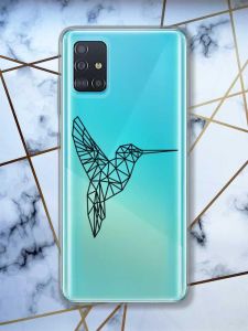 Прозорий чохол на Samsung Galaxy A51 Колібрі принт 122