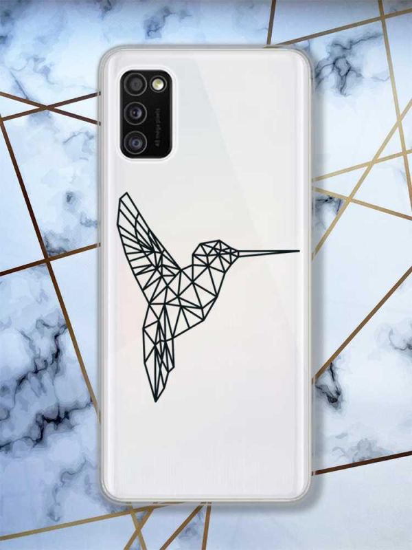 Прозорий чохол на Samsung Galaxy A41 Колібрі принт 122