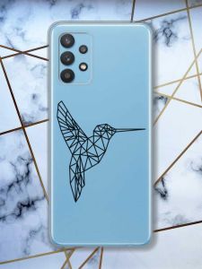 Прозорий чохол на Samsung Galaxy A32  Колібрі принт 122