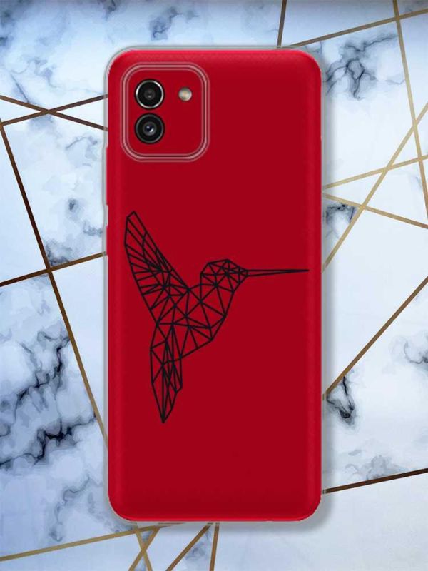Прозорий чохол на Samsung Galaxy A03 / A035 Колібрі принт 122