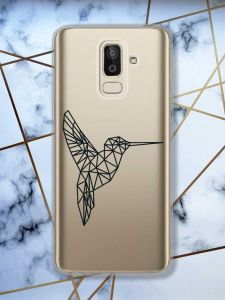 Прозорий чохол для Samsung Galaxy J8 (2018)  Колібрі принт 122