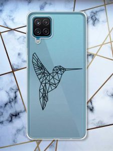 Прозорий чохол для Samsung A12 4G Колібрі принт 122