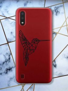 Прозорий чохол для Samsung Galaxy A01  Колібрі принт 122