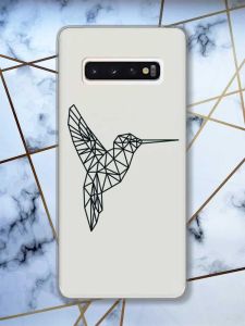 Прозорий чохол на Samsung Galaxy S10 Колібрі принт 122