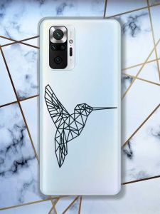 Прозорий чохол для Xiaomi Redmi Note 10 Pro/10 Pro Max Колібрі | принт 122