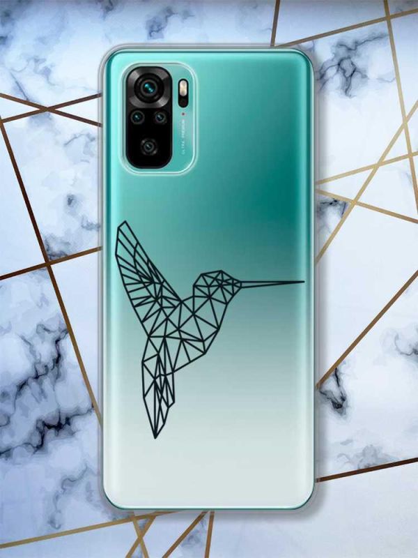 Прозорий чохол на Xiaomi Redmi Note 10 / Note 10s  Колібрі принт 122