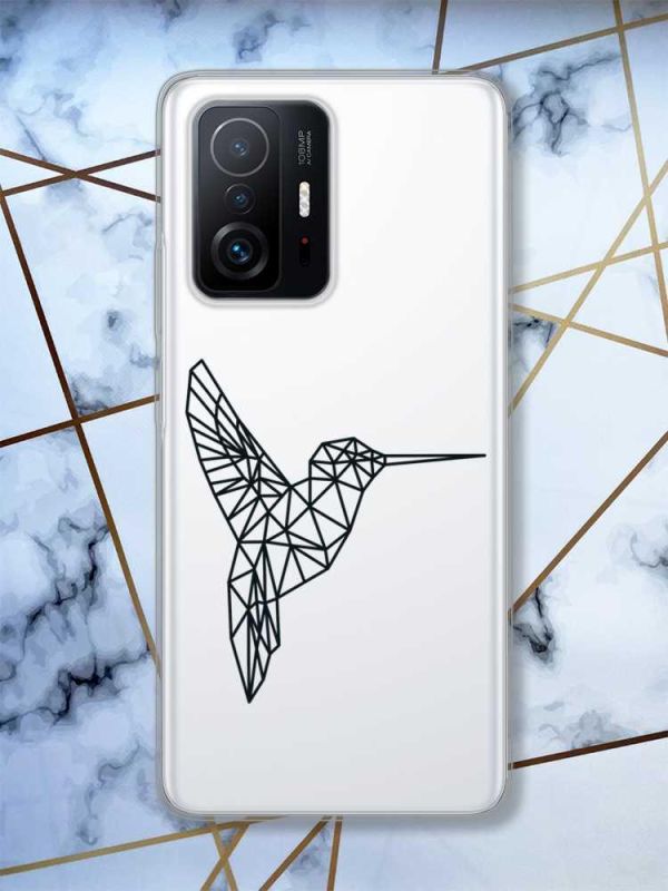 Прозорий чохол на Xiaomi 11T  Колібрі принт 122