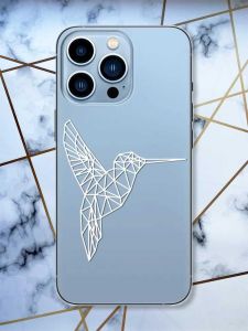 Прозорий чохол на Apple iPhone 13 Pro Max Колібрі принт 123