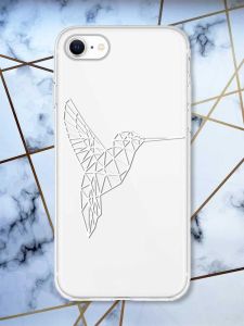 Прозорий чохол для iPhone 7, 8 Колібрі принт 123