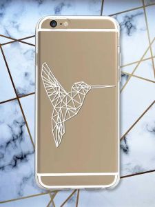 Прозорий чохол на iPhone 6/6s :: Колібрі (принт 123)