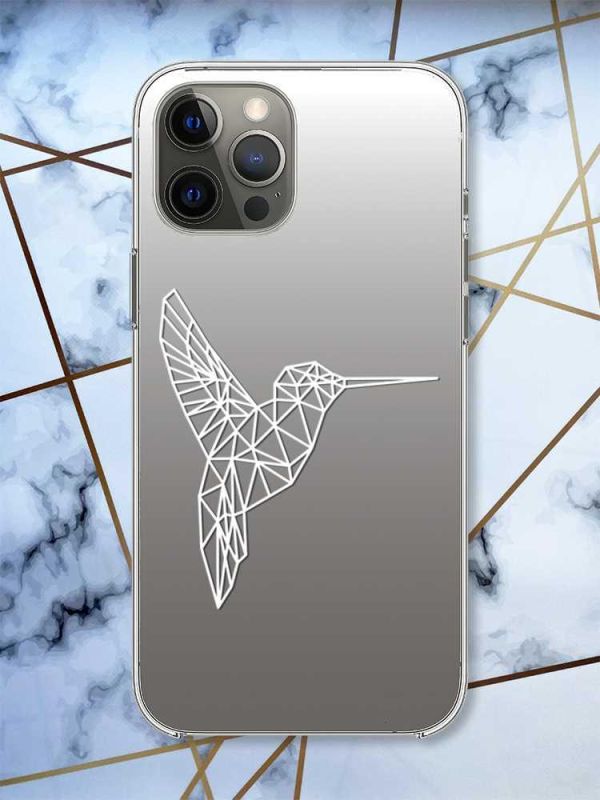 Прозорий чохол на iPhone 12 Pro Max Колібрі принт 123