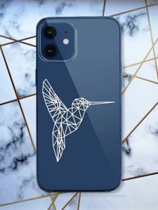 Прозорий чохол на iPhone 12 mini Колібрі принт 123