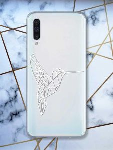 Прозорий чохол на Samsung Galaxy A50 (2019) A505 Колібрі принт 123