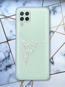 Прозорий чохол на Samsung Galaxy A22 4G / M22 / M32 Колібрі принт 123
