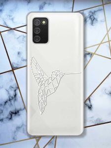 Прозорий чохол для Samsung Galaxy A02s  Колібрі принт 123