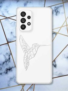 Прозорий чохол на Samsung Galaxy A53  Колібрі принт 123