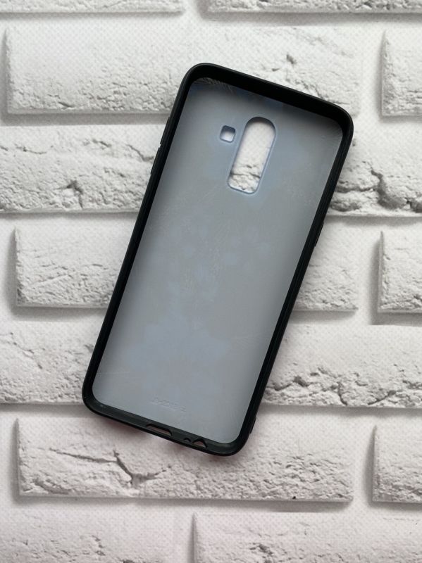 Чохол із блискітками для Samsung Galaxy J8 (2018) Квіти сині