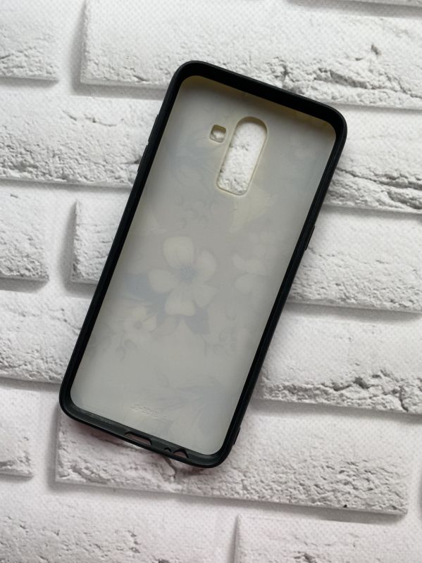 Чохол із блискітками для Samsung Galaxy J8 (2018) Квіти жовті з камінням