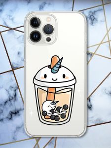 Чохол із захистом камери на iPhone 14 Pro Max Коктейль Єдиноріг принт 96