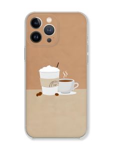 Чохол із захистом камери на iPhone 14 Pro Max Кава принт 108