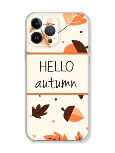 Чохол із захистом камери на iPhone 14 Pro Max Привіт, осінь (принт 109)