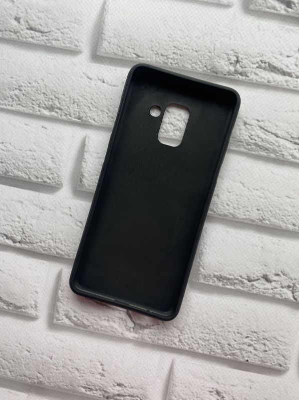 Силіконовий чохол з блискітками для Samsung Galaxy A5(2018) / A8(2018) Чорний