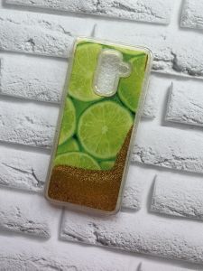 Силіконовий чохол з блискучими переливами Samsung Galaxy А6 Plus Лайм