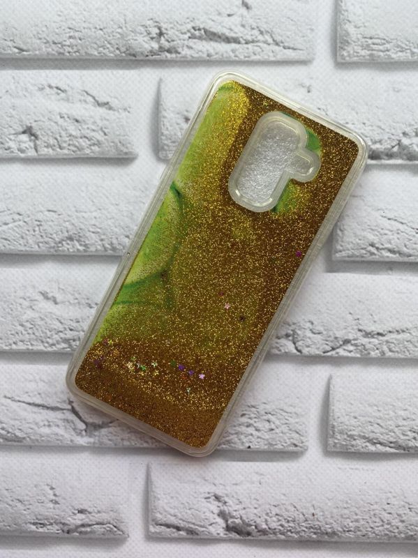 Силіконовий чохол з блискучими переливами Samsung Galaxy А6 Plus Лайм