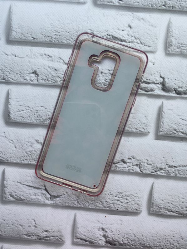 Силіконовий чохол з блискучими переливами Samsung Galaxy А6 Plus Квіти з хвоєю