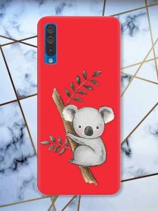 Матовий червоний чохол на Samsung Galaxy А50 (2019) А505 Коала принт 132