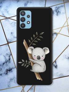 Матовий чорний чохол на Samsung Galaxy A32 Коала принт 132