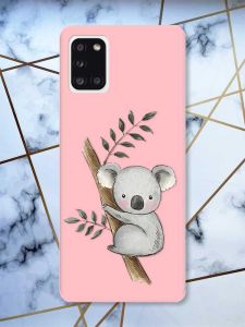 Матовий рожевий чохол на Samsung Galaxy A31 Коала принт 132