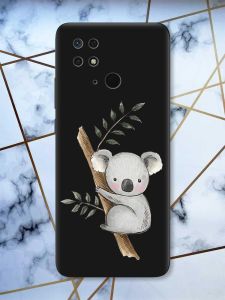 Матовий чорний чохол на Xiaomi Redmi 10C :: Коала (принт 132)