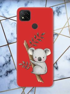 Матовий червоний чохол на Xiaomi Redmi 9C / 10A Коала принт 132
